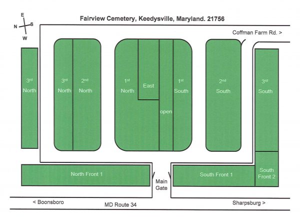 Fairview Cemetery Plot Map