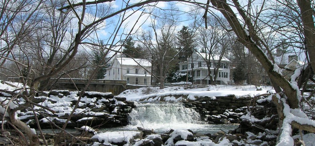 Creek with small waterfall, Keedysville, Maryland.