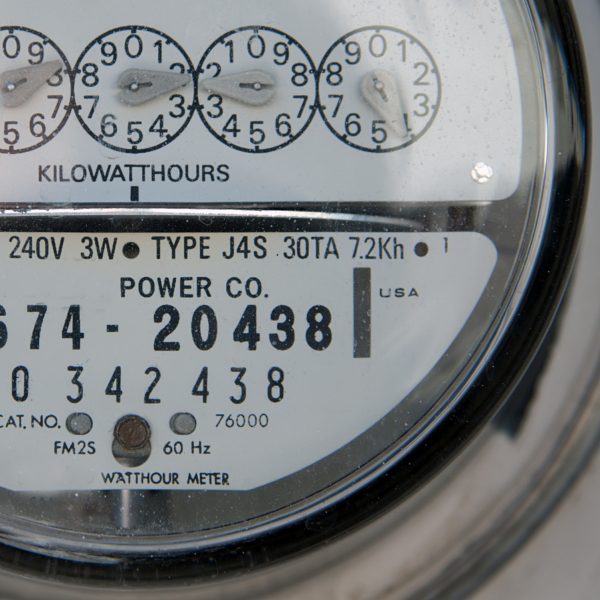 power meter close up